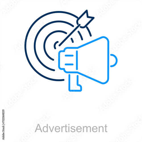Advertisement and advertise icon concept 