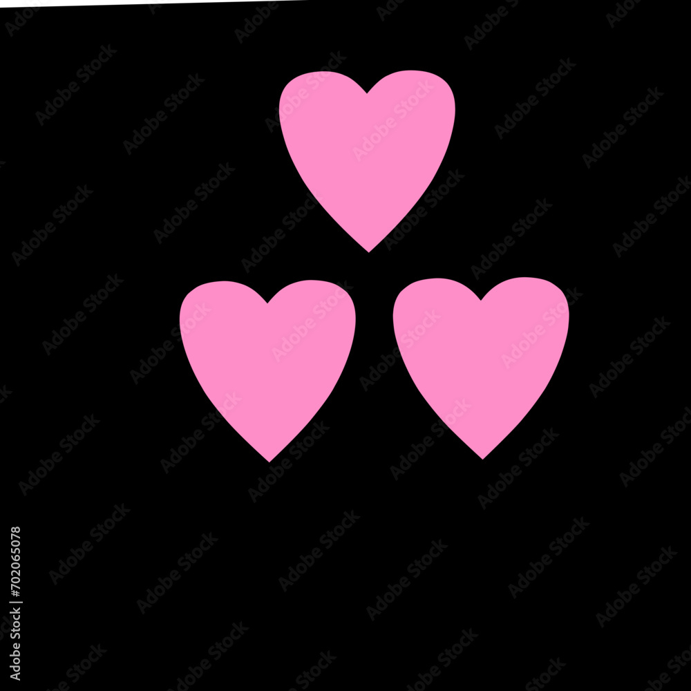 pink heart on black background