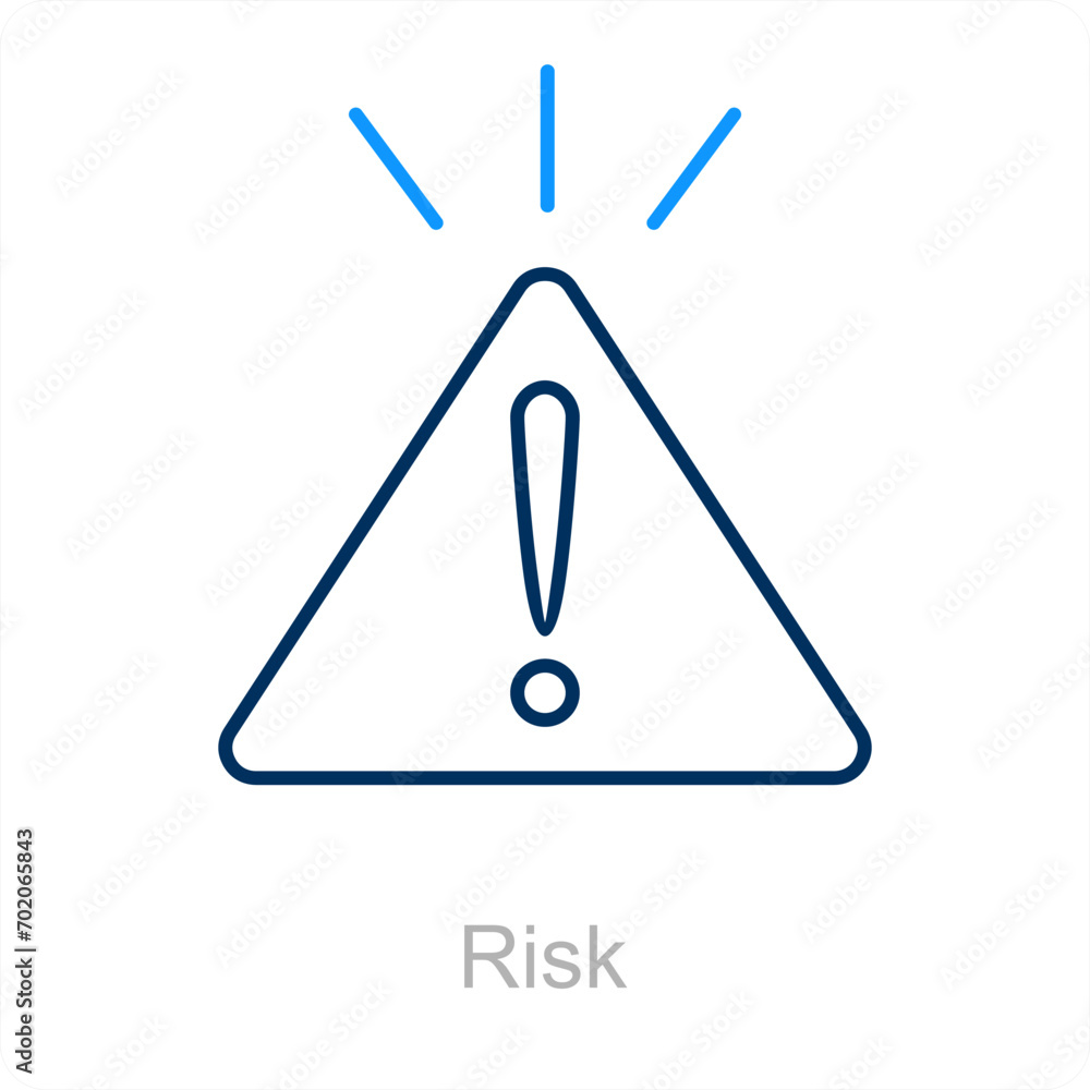 Risk and alert icon concept 