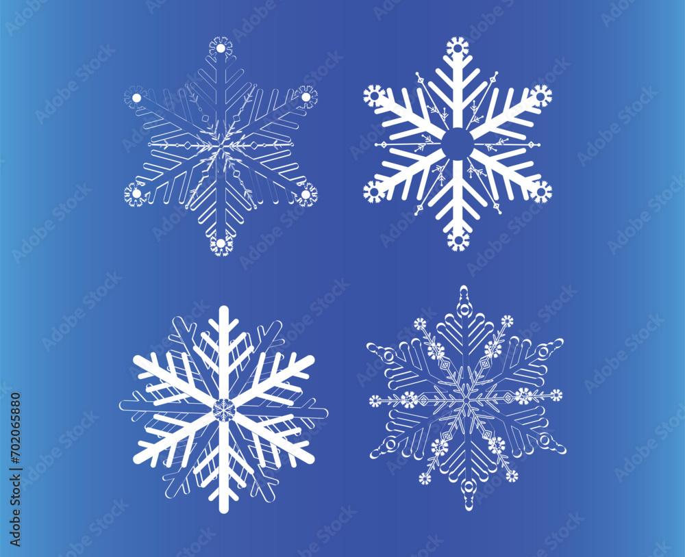 set of Snowflakes vector set of Snowflakes vector
