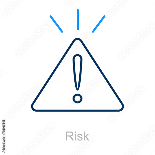 Risk and alert icon concept 