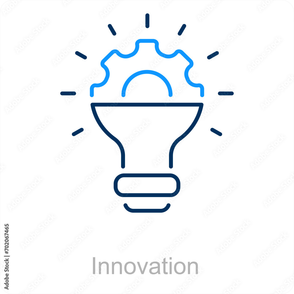 Innovation and idea icon concept Innovation and idea icon concept