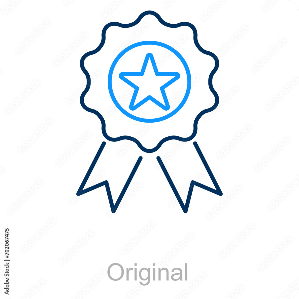 Original and badge icon concept Original and badge icon concept