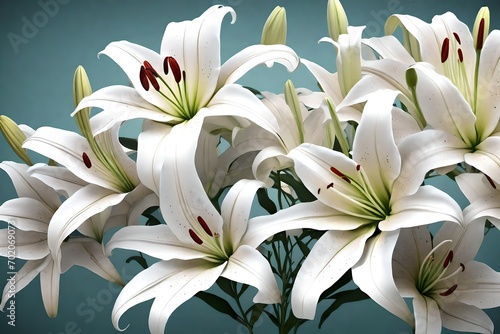 bouquet of white lilies