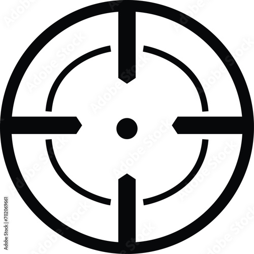 Target destination icon. Aim sniper . Focus cursor bull eye mark . Vector, Gun Sight Crosshairs Bullseye. sniper rifle target. Focus target vector icon. Target goal, focus arrow. marketing aim design,