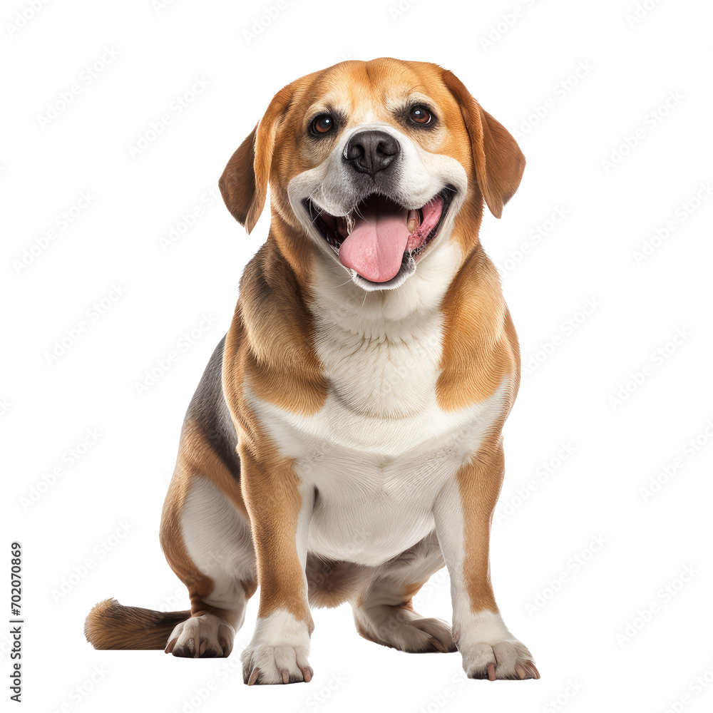 Cute beagle smiling, isolated on white transparent background Cute beagle smiling, isolated on white transparent background