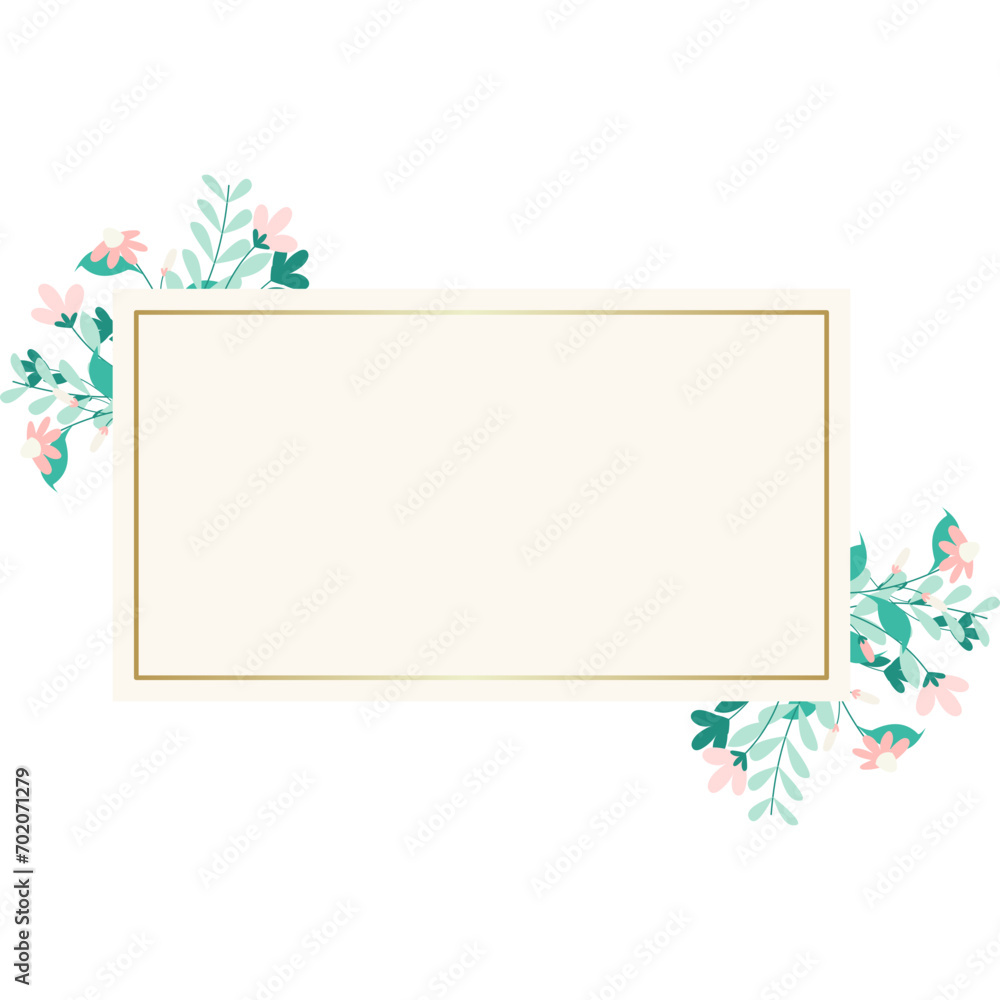 Rectangle Floral Frame Rectangle Floral Frame