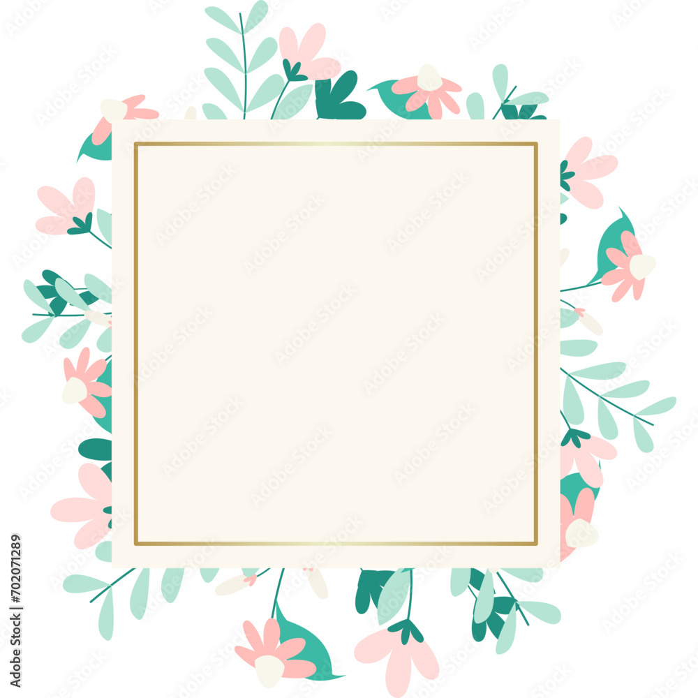 Rectangle Floral Frame Rectangle Floral Frame