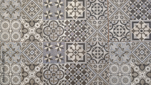 azulejos texture background with floral motifs wall tiles floor architecturally compelling mosaics design photo