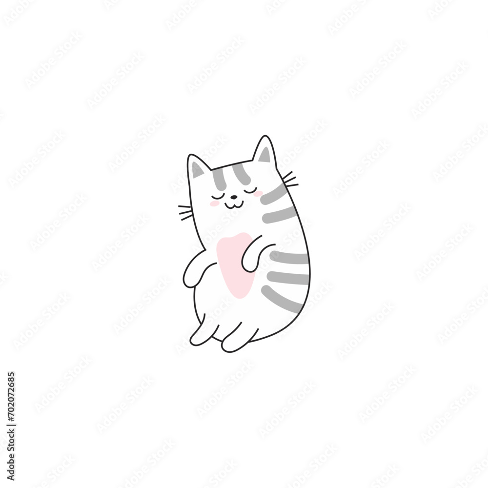 Fototapeta premium coloring book cute cats with poses cute