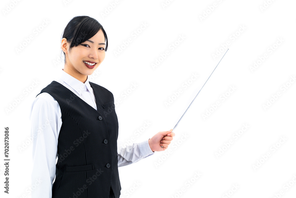 説明する女性 説明する女性