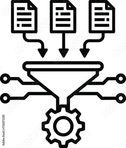 data preparation icon vector