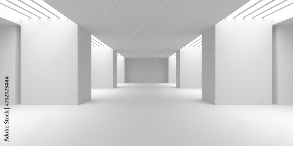 Empty Room. Abstract Futuristic Interior