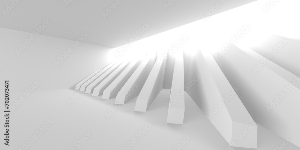 Minimalistic room space. White clean empty architecture interior Minimalistic room space. White clean empty architecture interior