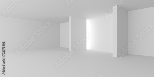Empty Room. Abstract Futuristic Interior