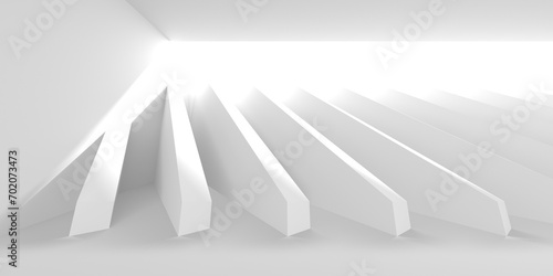 White Abstract Modern Architecture Interior Background