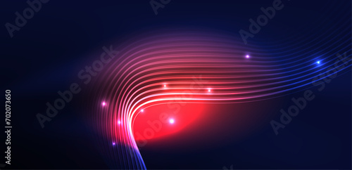 Abstract background neon wave. Hi-tech design for wallpaper, banner, background, landing page, wall art, invitation, prints, posters