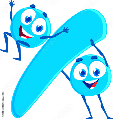 Cartoon funny division sign characters. Isolated cute vector math personages exude a sporty charm, showcasing teamwork and competitiveness in endearing way, ready for mathematical action