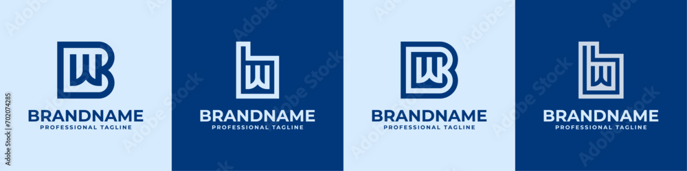 Letter BW Logo Set, suitable for business with WB or BW initials Letter BW Logo Set, suitable for business with WB or BW initials