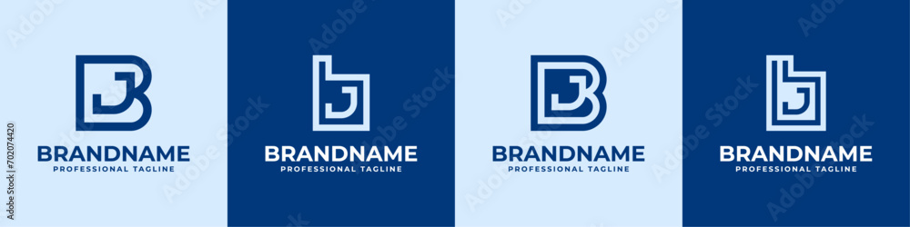 Letter BJ Logo Set, suitable for business with JB or BJ initials Letter BJ Logo Set, suitable for business with JB or BJ initials