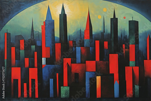Abstract City, Digital illu...