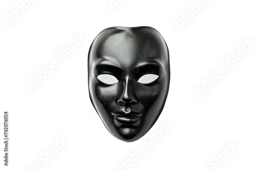 Premium Black Fashion Mask Display Isolated on Transparent Background