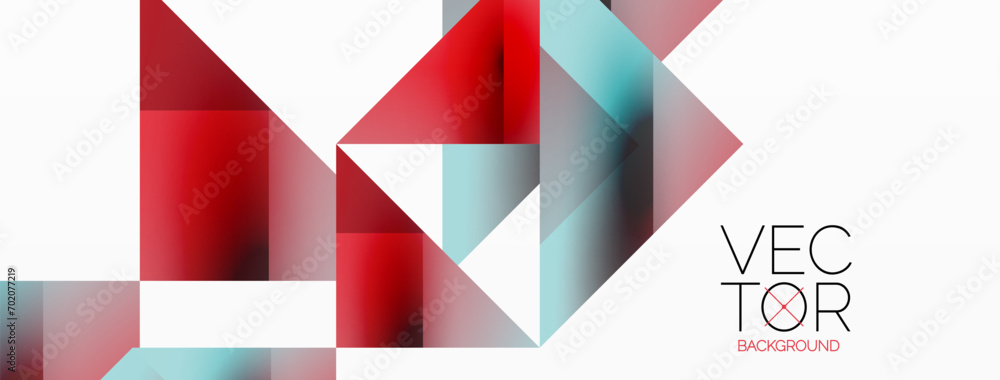 Geometric background with squares, triangles, circles. Shapes harmoniously interact, creating visually striking design for digital designs, presentations, website banners, social media posts Geometric background with squares, triangles, circles. Shapes harmoniously interact, creating visually striking design for digital designs, presentations, website banners, social media posts