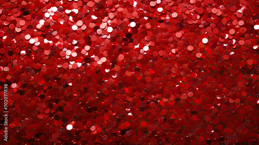 red sequins textile background - obrazy, fototapety, plakaty 