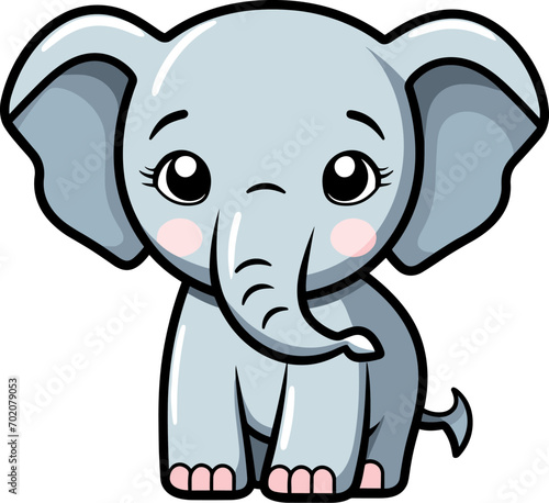 Elephant cartoon character Vector