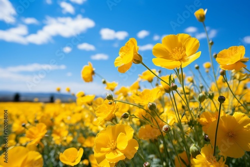 a field of yellow flowers