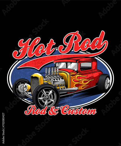 Hot Rod & Custom Vintage Vector Illustration