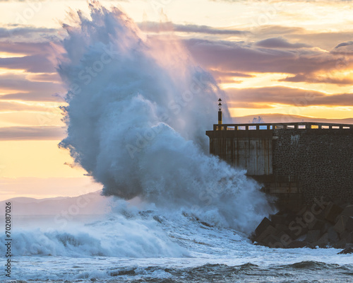 Olas gigantes en el mar Cantàbrico, Mutriku. photo