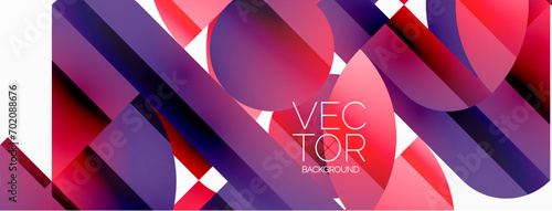 Abstract masterpiece formed by delicate interplay of circles, squares, and triangles. Geometric elements converge in harmonious chaos, evoking sense of modern creativity. Symphony of shapes