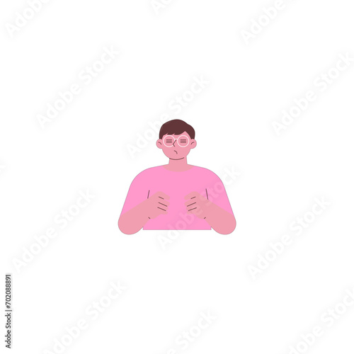 business pose in pink clothes business