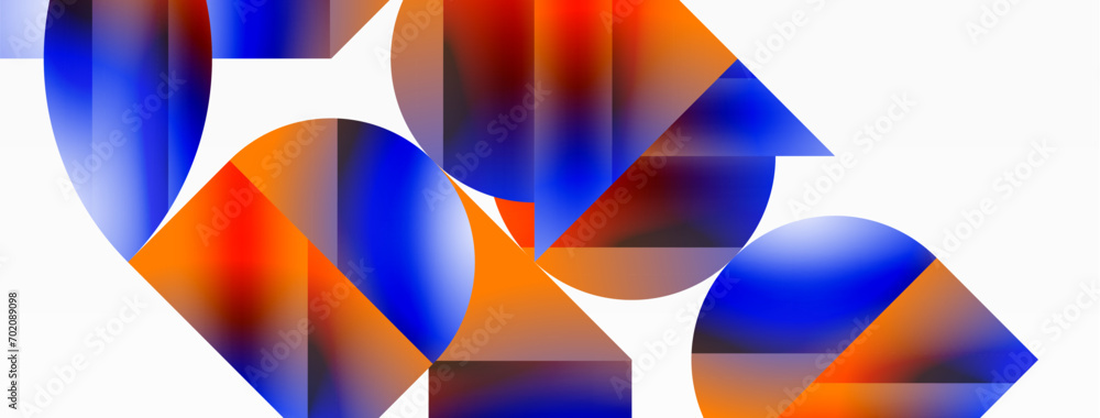Serene gradient template. Circles and triangles mingle in minimalist perfection. Gentle fusion of forms and hues creates balanced yet captivating backdrop, embodying modern sophistication Serene gradient template. Circles and triangles mingle in minimalist perfection. Gentle fusion of forms and hues creates balanced yet captivating backdrop, embodying modern sophistication