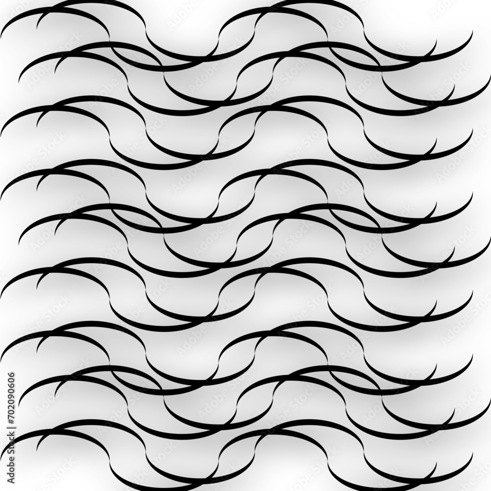 Fototapeta premium black and white waves