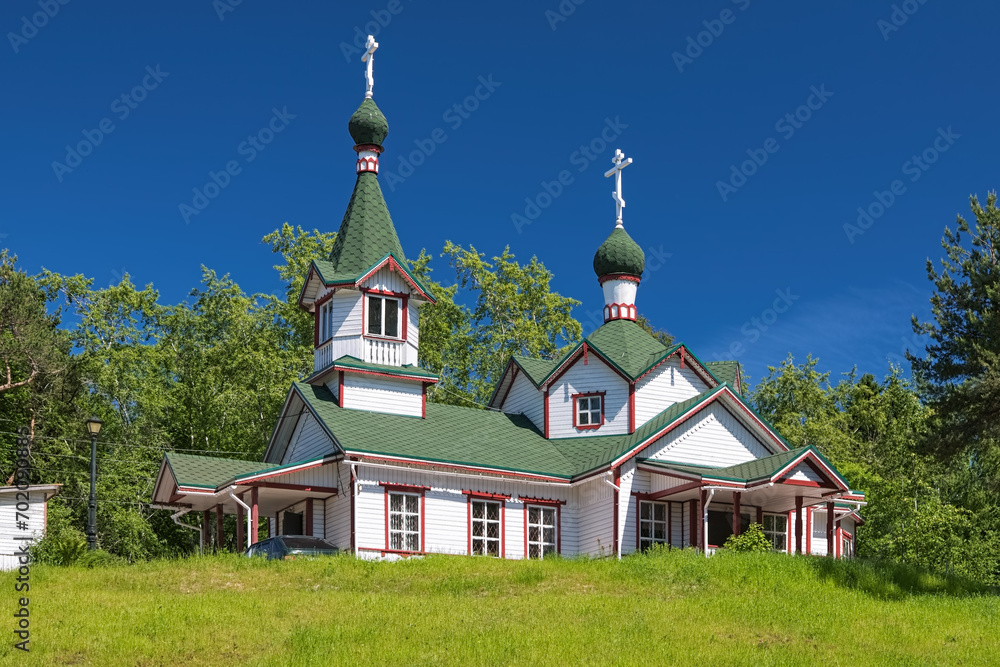 Ascension Church in the town of Pitkyaranta, Republic of Karelia, Russia