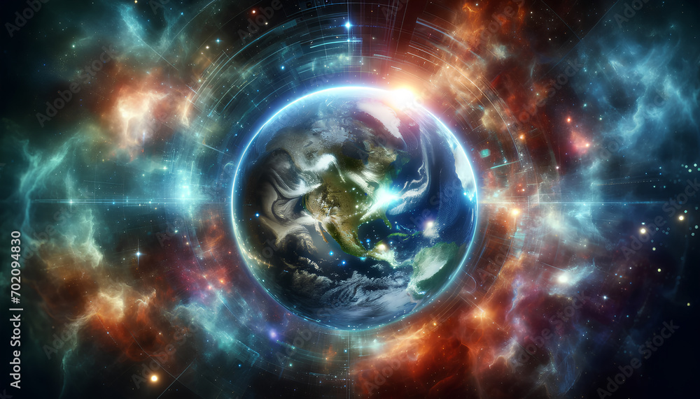 A captivating image of an Earth globe floating in the vastness of space, A captivating image of an Earth globe floating in the vastness of space,