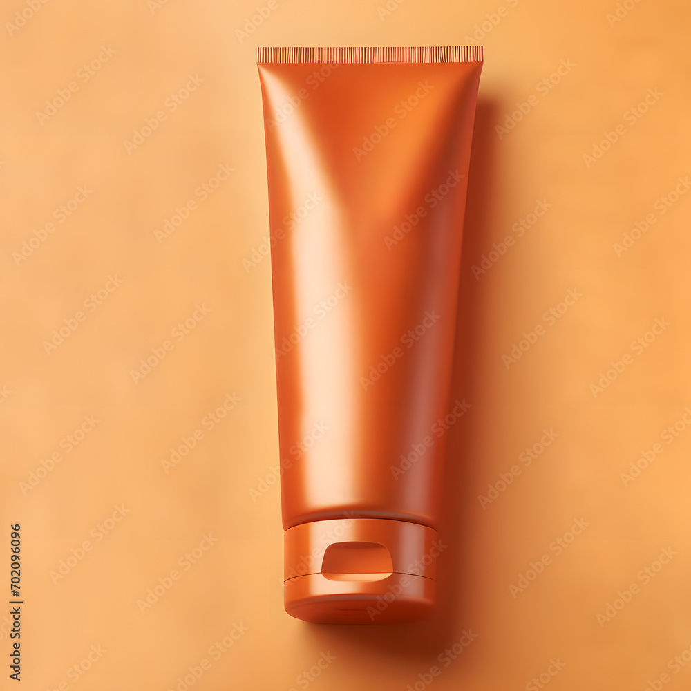 Orange skin care products cosmetic tube template mockup Orange skin care products cosmetic tube template mockup