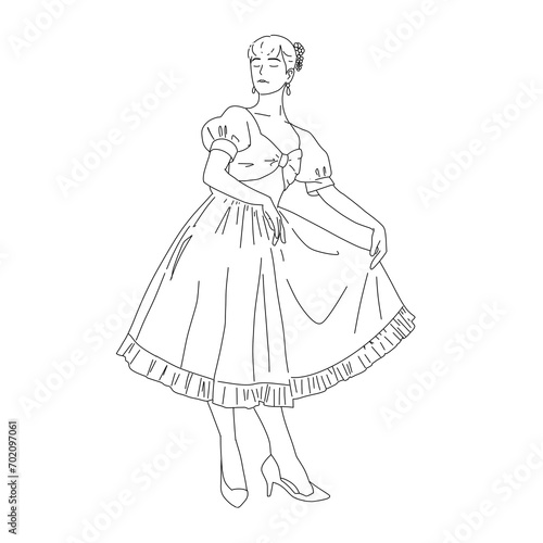 woman in a dress