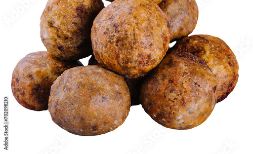 falafel balls from spiced chickpeas on isolated on white