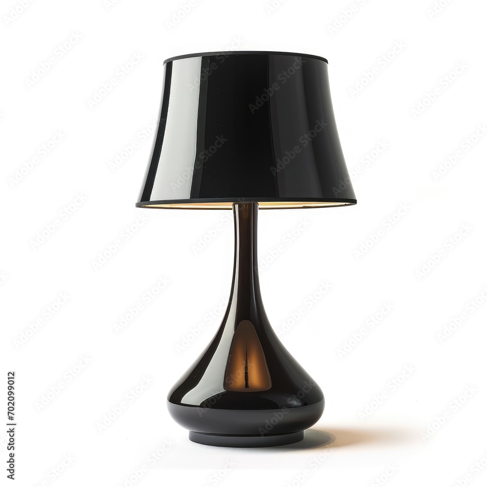 Curvaceous Black Table Lamp with Glossy Finish and Elegant Silhouette Curvaceous Black Table Lamp with Glossy Finish and Elegant Silhouette