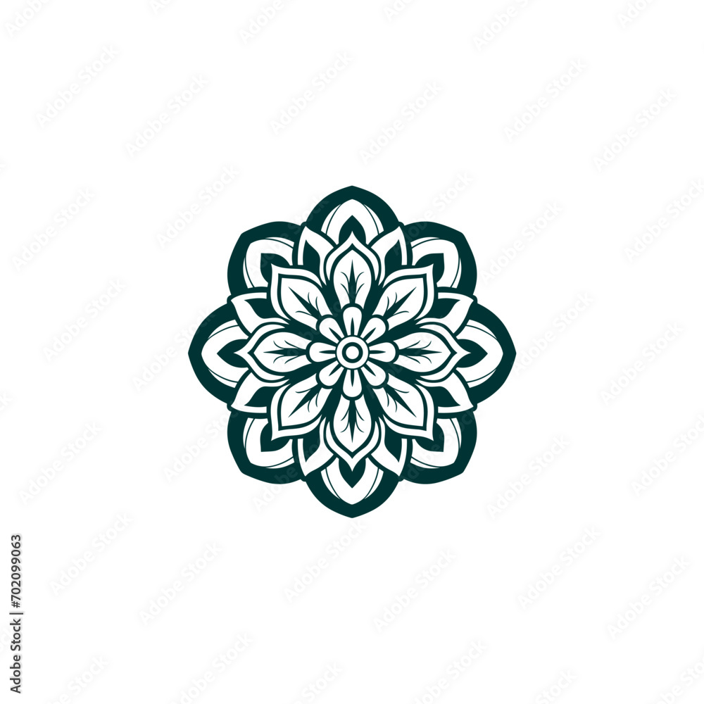 set of mandalas in green color illustration set of mandalas in green color illustration