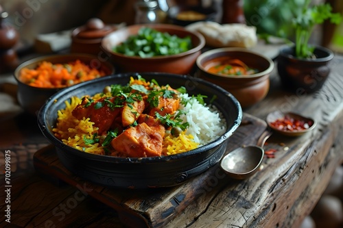 Chicken biryani is a dish that originated in India but is popular throughout the middle east and in particular Saudi Arabia.