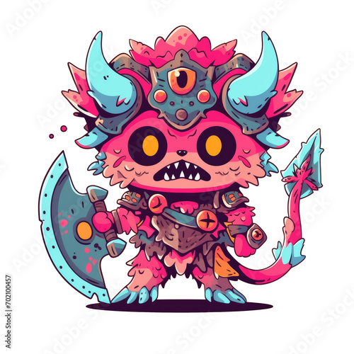 Cool chibi knight character illustration for your t-shirt design