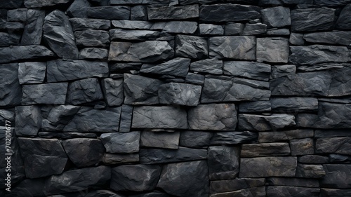 Charcoal Gray Rocky Stone Wall Cladding