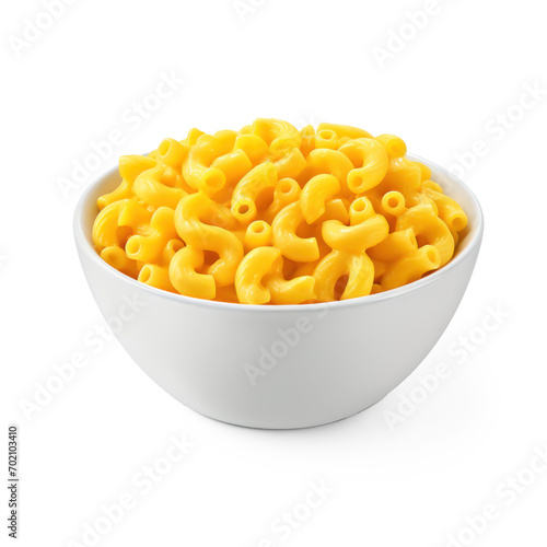 bowl of macaroni and cheese on isolate transparency background, PNG
