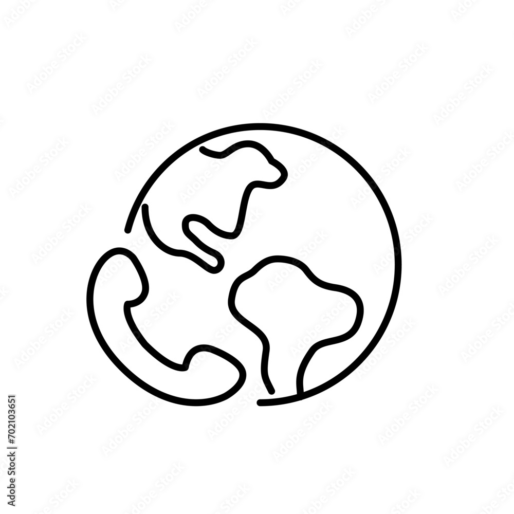 International call centre. Global company client support. Pixel perfect, editable stroke icon International call centre. Global company client support. Pixel perfect, editable stroke icon