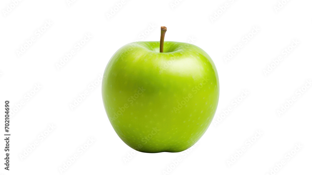 Single fresh green apple isolated on transparent background,png file
