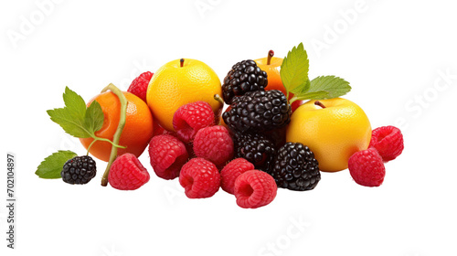 Colorful fruits isolated on transparent background,png file photo